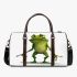 Cartoon frog standing on its hind legs 3d travel bag