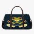 Cartoon frog with big eyes wearing white and brown shoes 3d travel bag