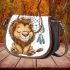 cartoon lion and dream catcher kid drawing Saddle Bag