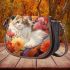 Cat amidst blooms Saddle Bags for Women: Perfect Gift for Girlfriend, Wife, Daughter