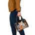 Cat among the blooms Chic Stylish Shoulder Handbag & Women Totes: Perfect Gift for Girlfriend | Crossbody, Purse, Handbag