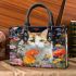 Cat among the blooms Chic Stylish Small Handbag & Women Totes: Perfect Gift for Girlfriend | Crossbody, Purse, Handbag