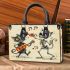 cat dances with the skeleton king with guitar trumpet Small handbag