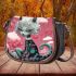 Cat on a dreamy cloud saddle bag