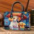 Cheerful canine rainy day small handbag