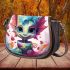 Cheerful dragon on colorful table Saddle Bags for Women: Perfect Gift for Girlfriend, Wife, Daughter