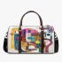 Colorful abstract drawing 3d travel bag