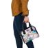 Colorful butterflies in various colors shoulder handbag