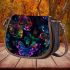 Colorful butterflies in various shades saddle bag