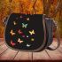 Colorful butterflies simple lines saddle bag