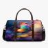 Colorful butterfly with feathers 3d travel bag