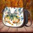 Colorful butterfly with floral elements saddle bag