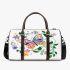 Colorful butterfly with flowers and leaves 3d travel bag