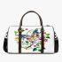 Colorful butterfly with flowers and leaves 3d travel bag