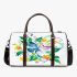 Colorful butterfly with flowers and leaves 3d travel bag