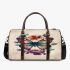 Colorful butterfly with flowers on its wings 3d travel bag