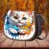 Colorful cat splash Saddle Bags for Women: Perfect Gift for Girlfriend, Wife, Daughter