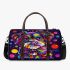 Colorful cute cartoon dog with bow 3d travel bag