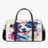 Colorful drawing of an adorable border collie 3d travel bag