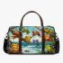 Colorful frogs hanging from tree branches in the jungle 3d travel bag