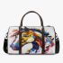 Colorful hair around horse's head 3d travel bag