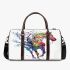 Colorful horse with tree branches growing from its body 3d travel bag
