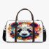 Colorful panda head symmetrical 3d travel bag