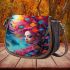 Colorful serenity under the stars saddle bag