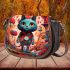 Colorful whimsy cat wonderland Saddle Bags for Women: Perfect Gift for Girlfriend, Wife, Daughter