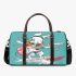 Cool rabbit surfing with electric guitar and headphones 3d travel bag