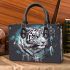 Cool white tiger with dream catcher small handbag