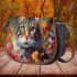 Cozy cat among flowers Saddle Bags for Women: Perfect Gift for Girlfriend, Wife, Daughter