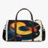 Cubist composition dual circles 3d travel bag