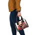 Curious canine in cozy setting shoulder handbag