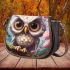 Curious owl in cherry blossom grove Saddle Bags for Women: Perfect Gift for Girlfriend, Wife, Daughter