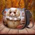 Curious pup among the mushrooms Saddle Bags for Women: Perfect Gift for Girlfriend, Wife, Daughter