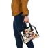 Cute and happy english bulldog shoulder handbag