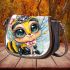 Cute baby bee wearing a crown 3d saddle bag