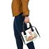 Cute baby deer with flowers shoulder handbag