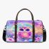 Cute baby owl with heart shaped eyes 3d travel bag