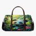 Cute baby panda eating bamboo 3d travel bag