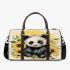 Cute baby panda with sunflowers 3d travel bag