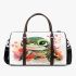 Cute baby turtle colorful corals 3d travel bag