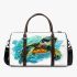 Cute baby turtle in the ocean 3d travel bag