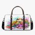Cute baby turtle surrounded colorful corals and shells 3d travel bag