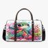 Cute baby turtle surrounded colorful corals and shells 3d travel bag