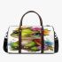 Cute baby turtle with colorful flowers on its shell 3d travel bag