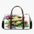 Cute baby turtle with colorful flowers on its shell 3d travel bag