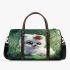 Cute baby white pomeranian with blue eyes 3d travel bag