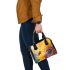 Cute bee on a sunflower shoulder handbag